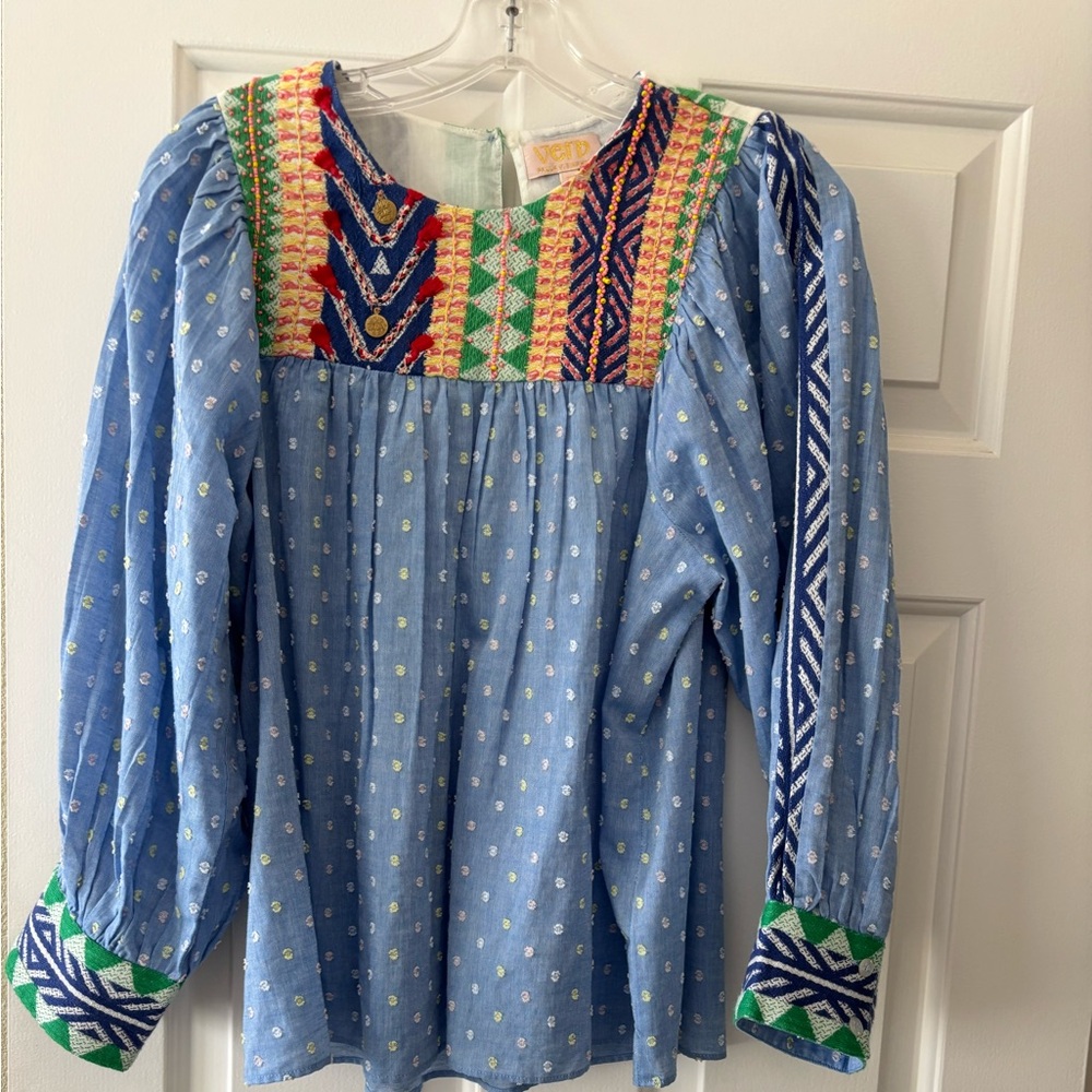 Anthropologie Verb Pallavie Singhee rhapsody embroidered beaded top
